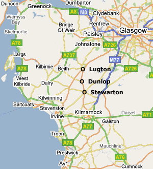 Map of Ayrshire