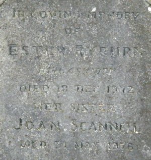 Grave of Ester and Joan Ryburn