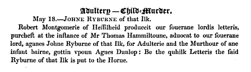 Adultery & Child Murder